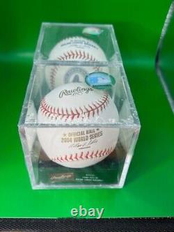 Rare 2004 World Series Baseball Pair Game Ball and Champions logo Sealed