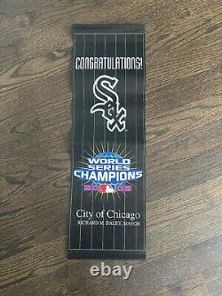Rare 2005 Chicago White Sox World Series Champions Vinyl 2 Sided Banner Whitesox
