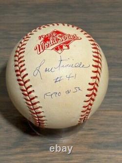Rare Reds Lou Piniella Signed Auto 1990 World Series Baseball #41 And 1990 Wsc