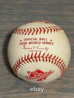 Rare Reds Lou Piniella Signed Auto 1990 World Series Baseball #41 And 1990 Wsc