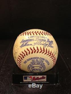 Rare Sep. 1942 World Series Ny Yankees Team Signed Al Harridge Baseball Jsa Coa