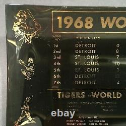 Rare Vintage 1968 World Series Champion Detroit Tigers Baseball Glass Ash Tray