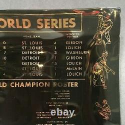 Rare Vintage 1968 World Series Champion Detroit Tigers Baseball Glass Ash Tray