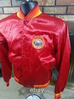 Rare Vintage Houston Astros MLB Baseball Satin Snap Jacket Mens Size XS Red 70s