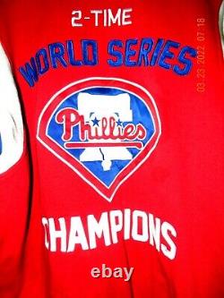 Rare/ Vintage Phil Phillies 2-time World Series Baseball Jacket, Size Medium