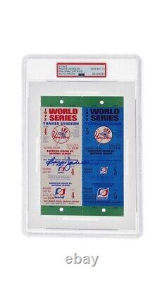 Reggie Jackson New York Yankees Signed Autograph 1972 World Series Ticket PSA 10