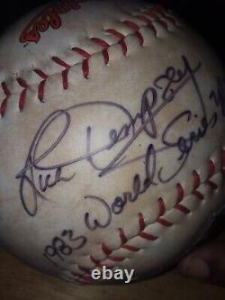 Rick Dempsey 1983 World Series Mvp Autographed Large Baltimore Orioles Baseball