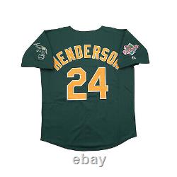 Rickey Henderson Oakland Athletics 1990 World Series Alt Green Men's Jersey