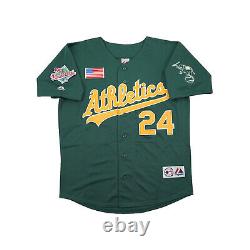 Rickey Henderson Oakland Athletics 1990 World Series Alt Green Men's Jersey