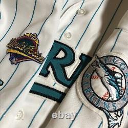 Russell Athletic Authentic Florida Marlins 1997 MLB World Series Jersey White 44
