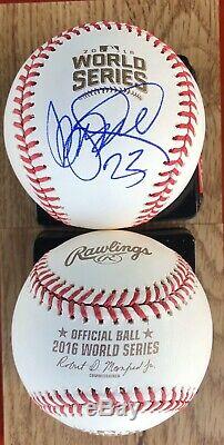 Ryne Sandberg signed autographed 2016 World Series Baseball CHICAGO CUBS COA