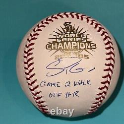 SCOTT PODSEDNIK Signed Official 2005 WORLD SERIES Baseball Beckett (BAS) with INSC