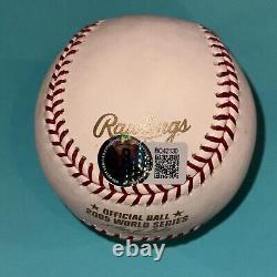 SCOTT PODSEDNIK Signed Official 2005 WORLD SERIES Baseball Beckett (BAS) with INSC