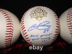 Salvador Perez + 7 Single Signed 2015 World Series Baseballs K. C. Royals-sale