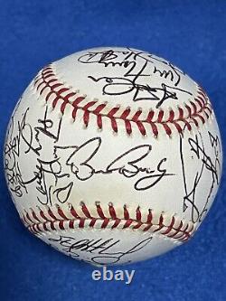 San Diego Padres Team Signed 1998 Rawlings Official World Series Baseball InCube