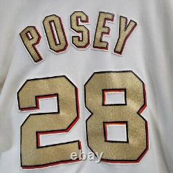 San Francisco Giants Men Jersey Gold XL Majestic World Series Buster Posey 28