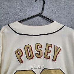 San Francisco Giants Men Jersey Gold XL Majestic World Series Buster Posey 28