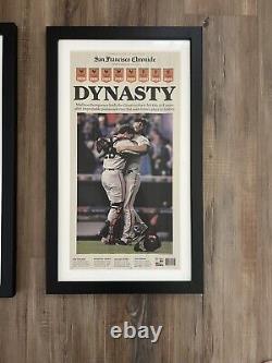 San Francisco Giants World Series Champ Original Newspaper Framed 15x24