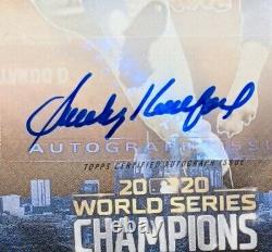 Sandy Koufax Auto /10 Ben Baller LA Dodgers 2020 World Series Topps, Orange Par