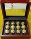 Set Of 12 Old School World Series Baseball Rings. 20's-50's W Wooden Display Box