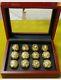 Set Of 12 Old School World Series Baseball Rings. 20's-50's W Wooden Display Box