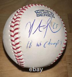 Signed MLB Autograph Steve Pearce 2018 WS MVP Baseball World Series