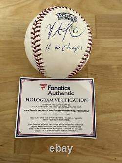 Signed MLB Autograph Steve Pearce 2018 WS MVP Baseball World Series