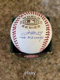 So Taguchi St Louis Cardinals Rare 2006 Ws World Series Signed Baseball Bas Coa