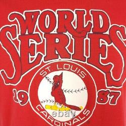 St Louis Cardinals T Shirt Vintage 80s 1987 World Series Baseball USA Size Small
