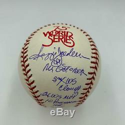 Stunning Reggie Jackson Signed Inscribed STAT 1978 World Series Baseball Steiner