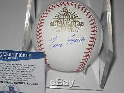 TIM RAINES (Sox) Signed 2005 WORLD SERIES Baseball with Beckett COA