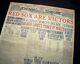 Terrific 1915 Boston Red Sox Wins World Series Of Baseball In Game 3 Newspaper