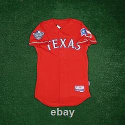 Texas Rangers 2010 Authentic On-Field World Series Cool Base Red Jersey