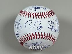 Texas Rangers Team Signed 2023 World Series Baseball COA 16 AUTOS Carter Eovaldi