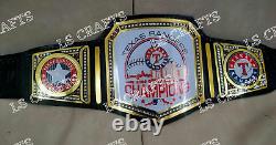 Texas Rangers World Series 2023 Championship Belt Adult Size 2mm Brass