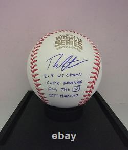 Theo Epstein Chicago Cubs World Series Champs Signed Baseball with Inscribed LE