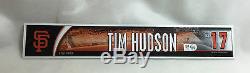 Tim Hudson Game-used Locker Name Plate Tag 2014 World Series Yr Giants Baseball