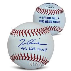 Tom Glavine Autographed 1995 World Series MVP Signed Baseball JSA COA Case SS