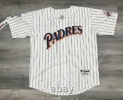 Tony Gwynn San Diego Padres 1998 World Series Home White Jersey Men's Size Large