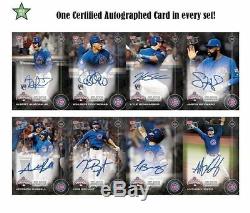 Topps NOW Chicago Cubs World Series 15 Card Set with AUTOGRAPHED CARD