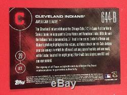 Topps Now Lindor Kluber Dual Autograph #1/99 In Hand Auto Cleveland World Series