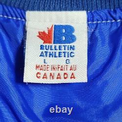 Toronto Blue Jays 1992 Stamp World Series Bomber Fleece Jacket Mens Large Worn