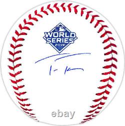 Trea Turner Autographed 2019 World Series Logo Baseball Nationals Beckett 234068