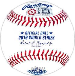 Trea Turner Autographed 2019 World Series Logo Baseball Nationals Beckett 234068