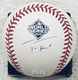 Trea Turner Beckett Witnessed Authenticated Signed 2019 World Series Baseball