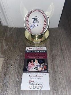 Trey Mancini Signed Auto 2022 World Series Baseball Houston Astros Champ JSA COA