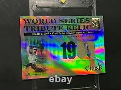 Ty Cobb RARE Jersey Pinstripe 2003 Topps Tribute World Series Relic GU HOF /425