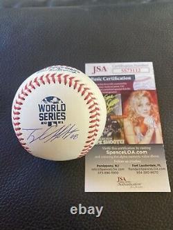 Tyler Matzek Signed 2021 World Series Baseball Autographed Braves Auto JSA COA 2
