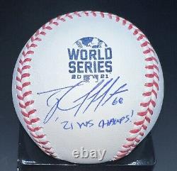 Tyler Matzek Signed Atlanta Braves 2021 World Series Baseball Beckett Witnessed