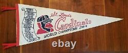 VINTAGE 1964 St Louis Cardinals Baseball WORLD SERIES Scroll Pennant! WOW